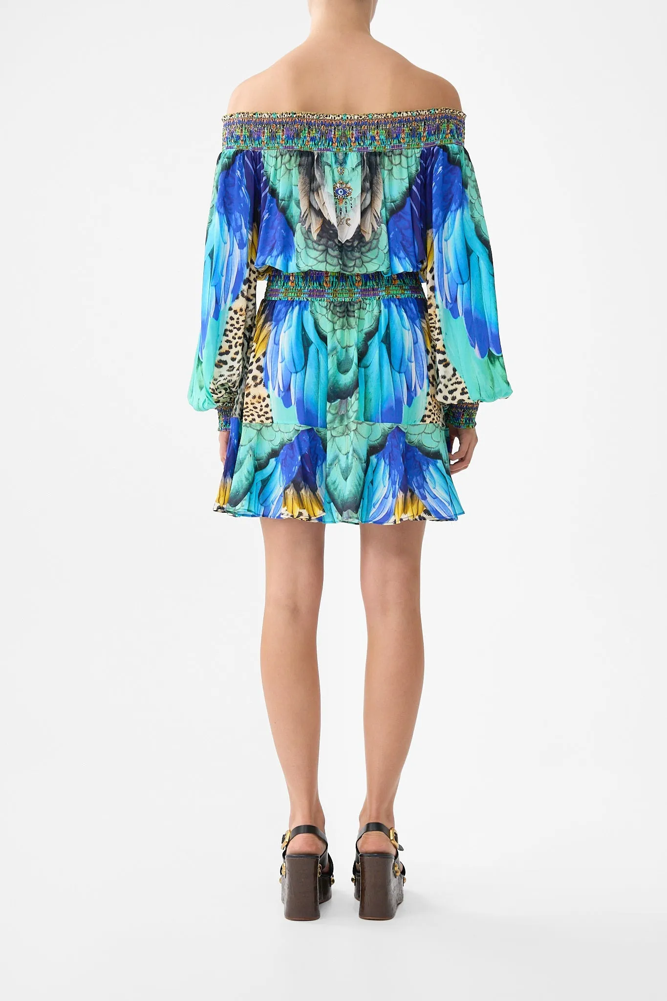 OFF SHOULDER SHORT DRESS JUNGLE FLIGHT sold by Camilla product image thumbnail 2