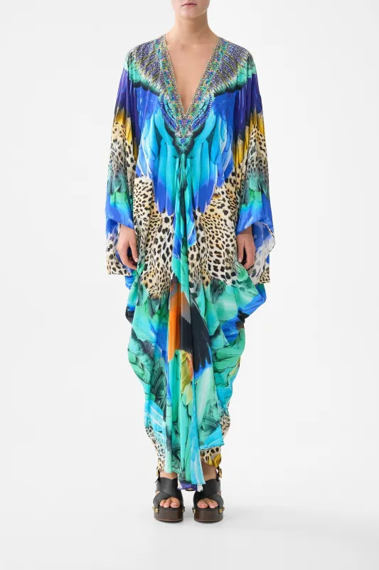 T SHAPE LONG KAFTAN JUNGLE FLIGHT sold by Camilla