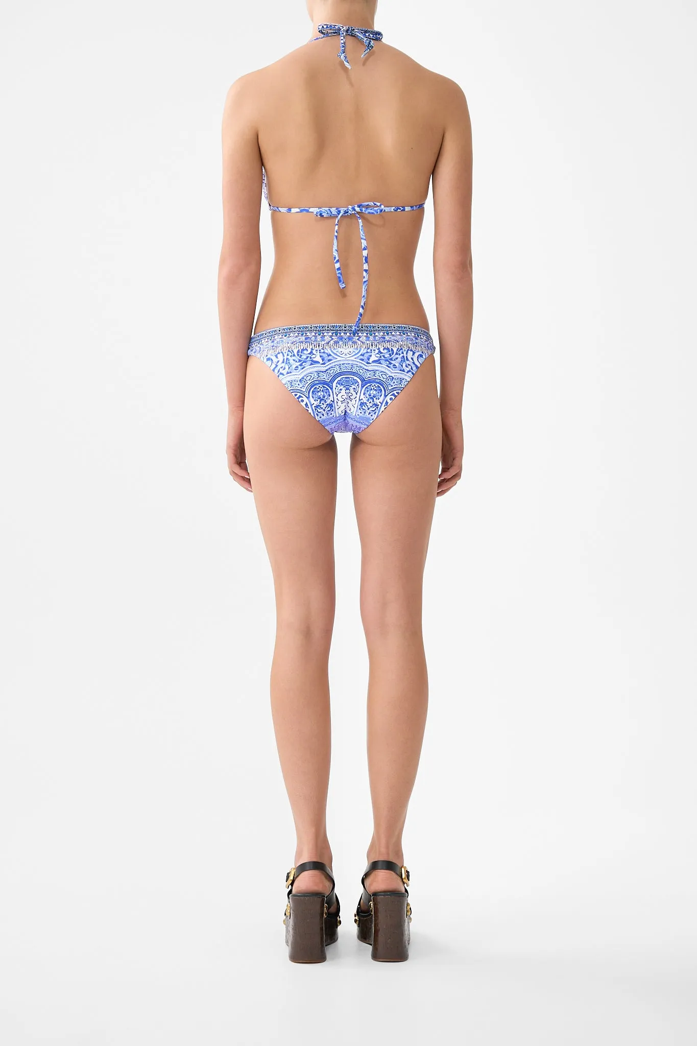 BALL TRIM TRIANGLE BIKINI SET WITH THICK NECK TIE THE BOSPHOROUS sold by Camilla product image thumbnail 2