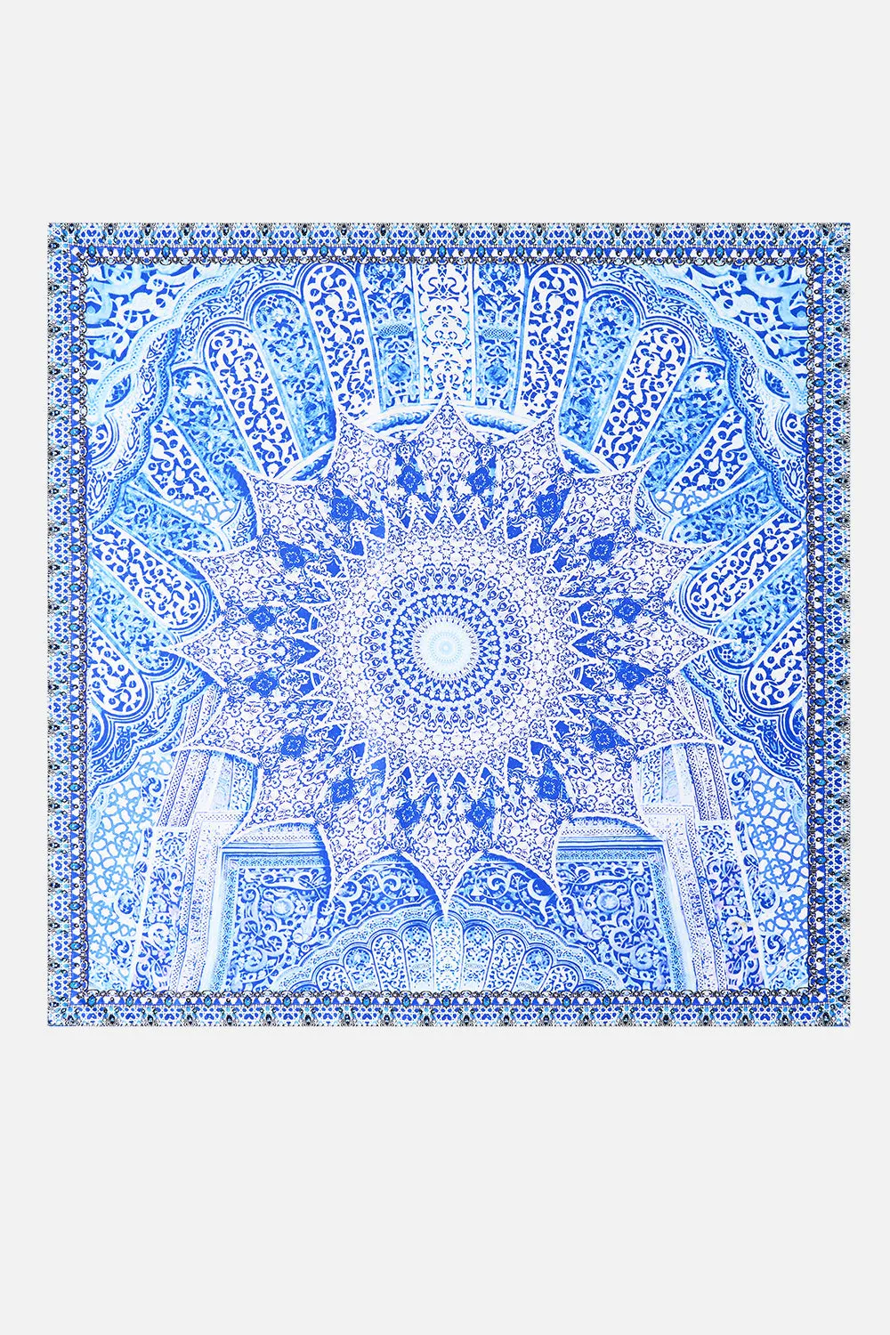 LARGE CRYSTALLED SILK SQUARE SCARF THE BOSPHOROUS sold by Camilla product image thumbnail 2