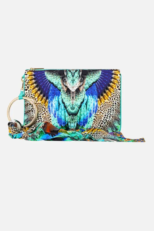 RING SCARF CLUTCH JUNGLE FLIGHT sold by Camilla