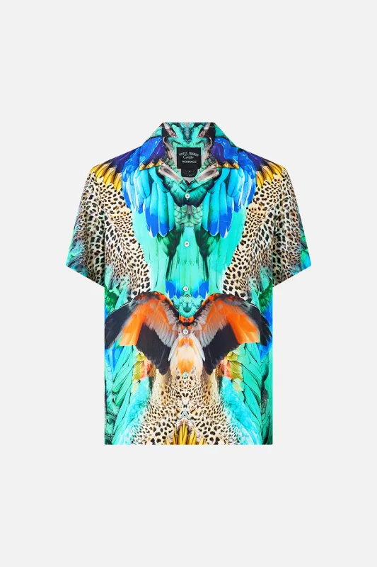 SHORT SLEEVE CAMP COLLARED SHIRT JUNGLE FLIGHT sold by Camilla