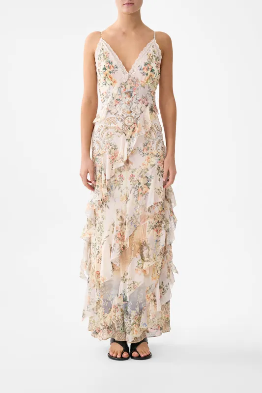 ASYMMETRICAL RUFFLE SLIP DRESS TWILIGHT IN ISTANBUL sold by Camilla