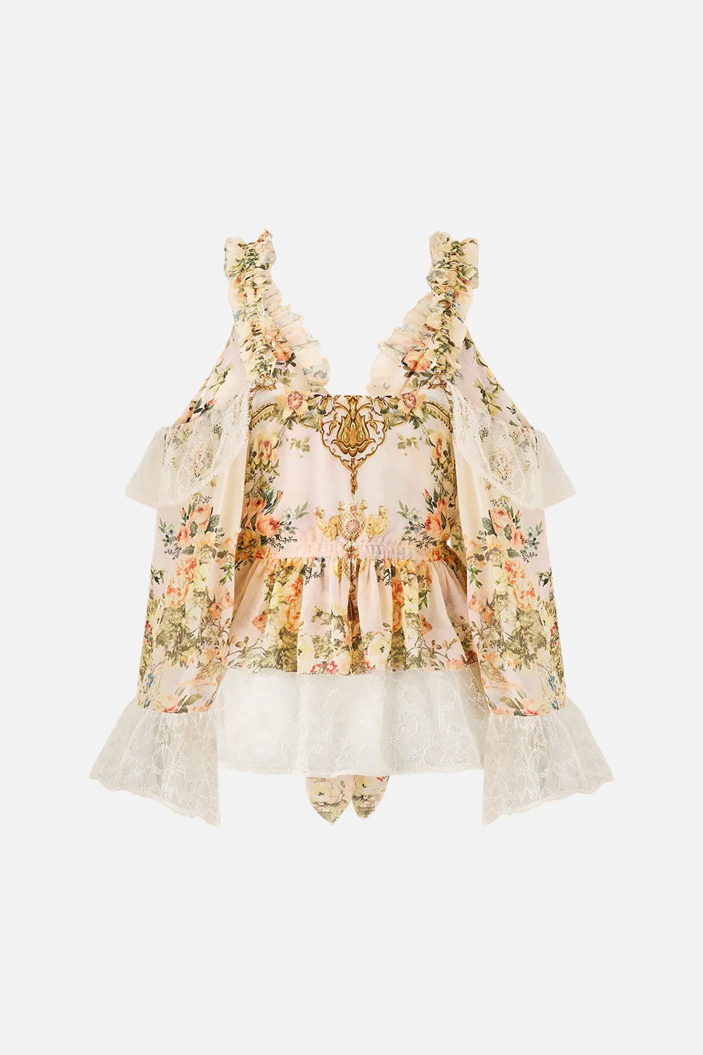 COLD SHOULDER RUFFLE TOP TWILIGHT IN ISTANBUL sold by Camilla product image thumbnail 2