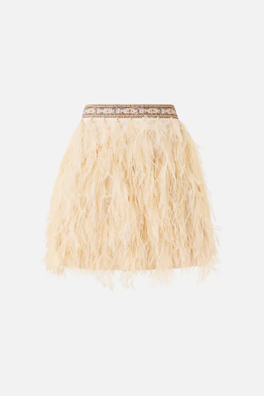 FEATHER MINI SKIRT TWILIGHT IN ISTANBUL sold by Camilla