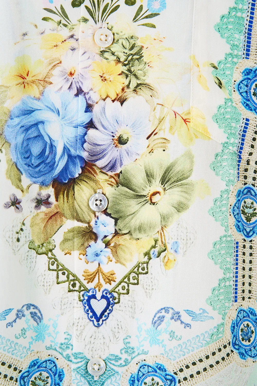 SHORT SLEEVE CAMP COLLARED SHIRT MY HOMESPUN HEART sold by Camilla product image thumbnail 3