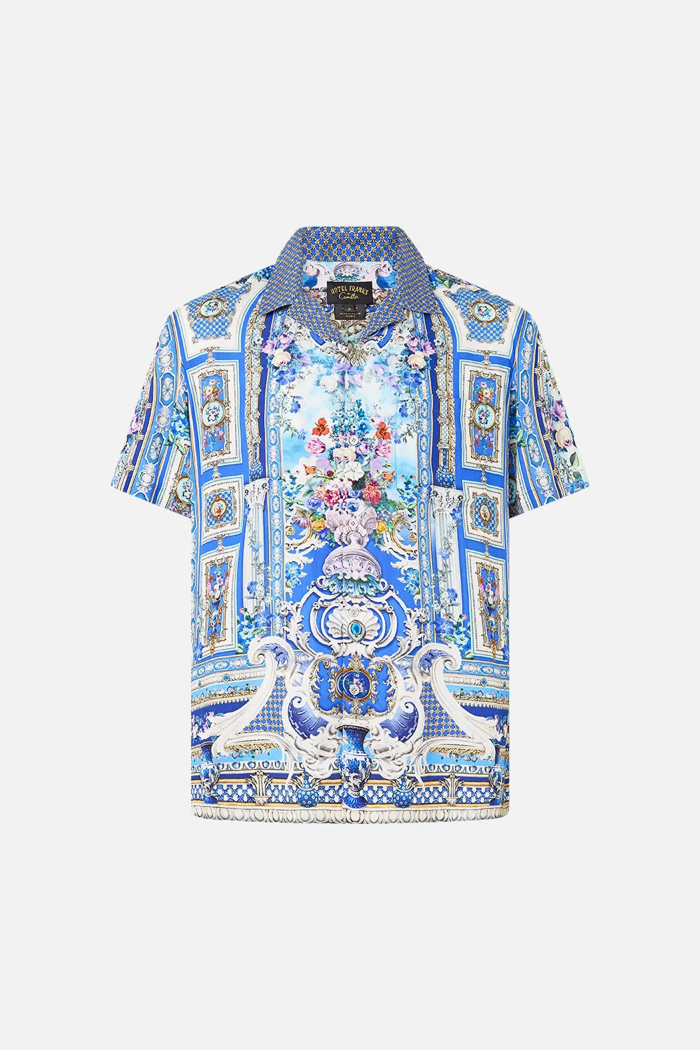 SHORT SLEEVE CAMP COLLARED SHIRT OTTOMAN OPULENCE sold by Camilla
