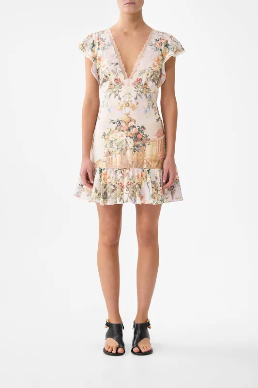 RUFFLE SLEEVE SHORT DRESS TWILIGHT IN ISTANBUL sold by Camilla