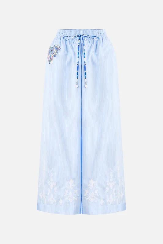 WIDE LEG ELASTIC WAIST PANT OTTOMAN OPULENCE sold by Camilla