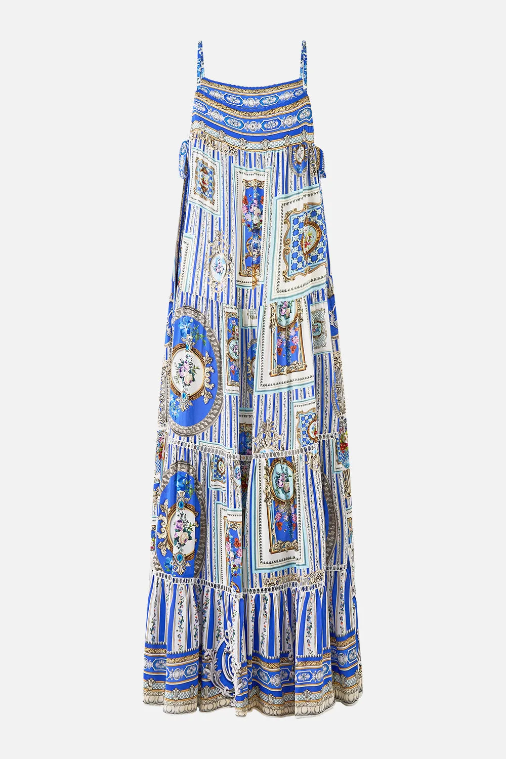 LONG TIERED DRESS WITH BOW TIES OTTOMAN OPULENCE sold by Camilla product image thumbnail 2