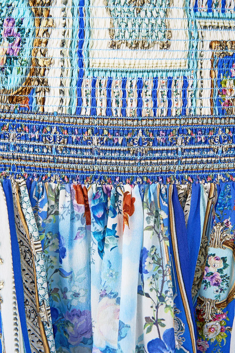 SHORT SHIRRED SKIRT OTTOMAN OPULENCE sold by Camilla product image thumbnail 3