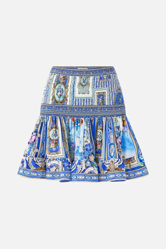 SHORT SHIRRED SKIRT OTTOMAN OPULENCE made by Camilla