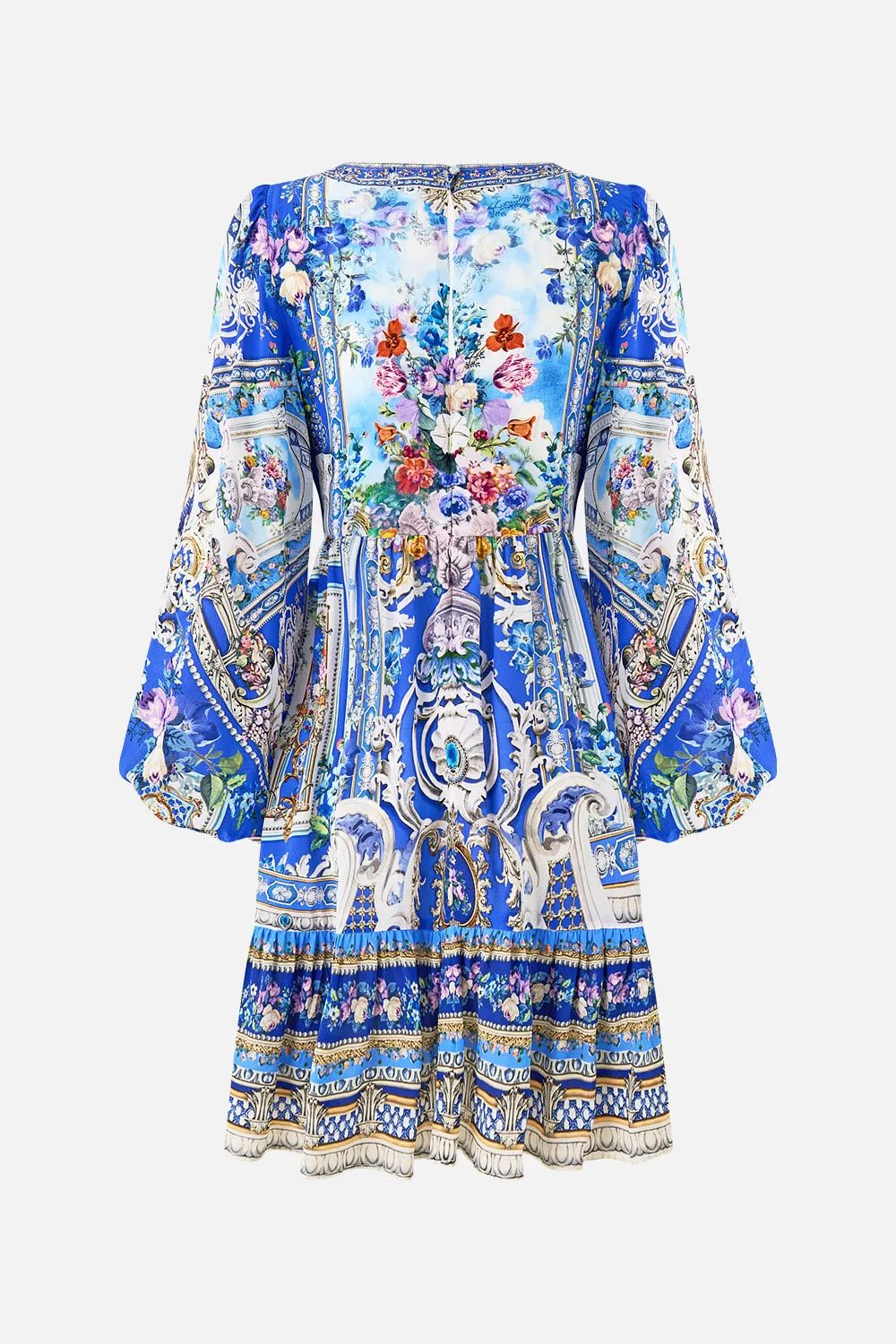 SHORT TIE FRONT BLOUSON DRESS OTTOMAN OPULENCE sold by Camilla product image thumbnail 2