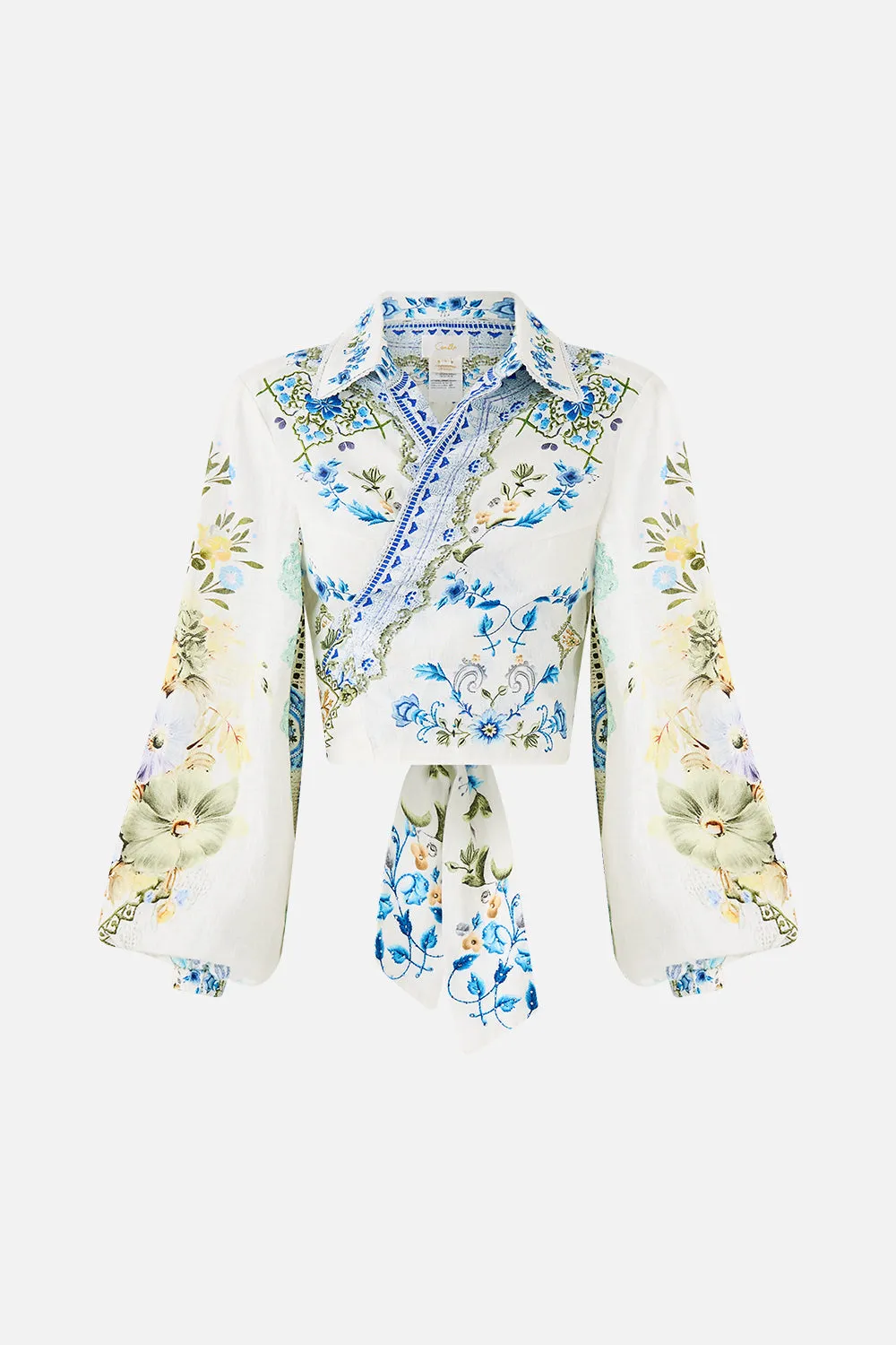 CROPPED WRAP SHIRT MY HOMESPUN HEART sold by Camilla