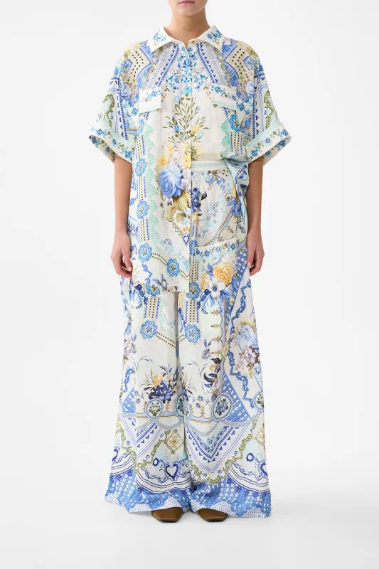 WIDE LEG TROUSER WITH FRONT POCKETS MY HOMESPUN HEART sold by Camilla