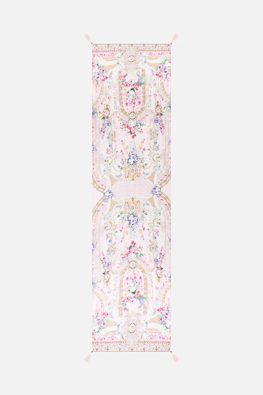 LONG SILK CRINKLE CHIFFON SCARF PALATIAL PASTELS sold by Camilla product image thumbnail 2