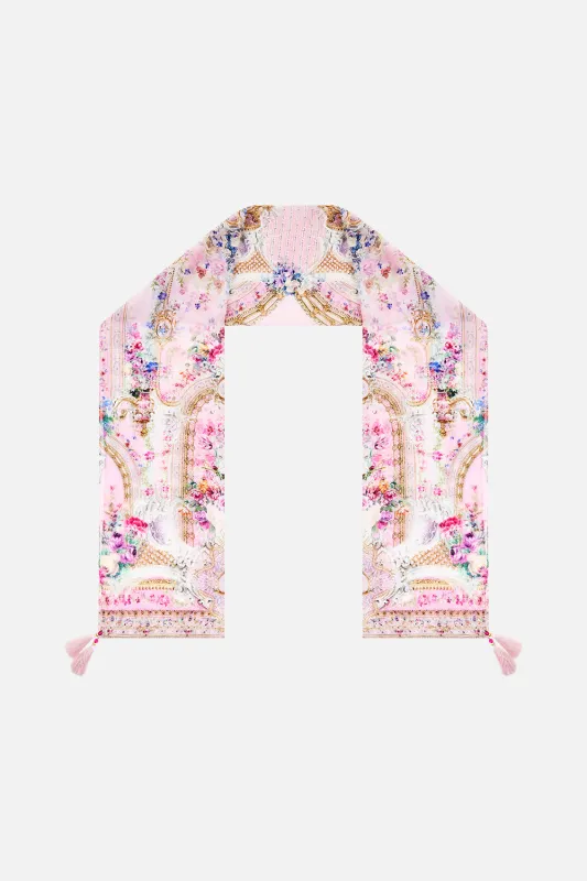 LONG SILK CRINKLE CHIFFON SCARF PALATIAL PASTELS sold by Camilla