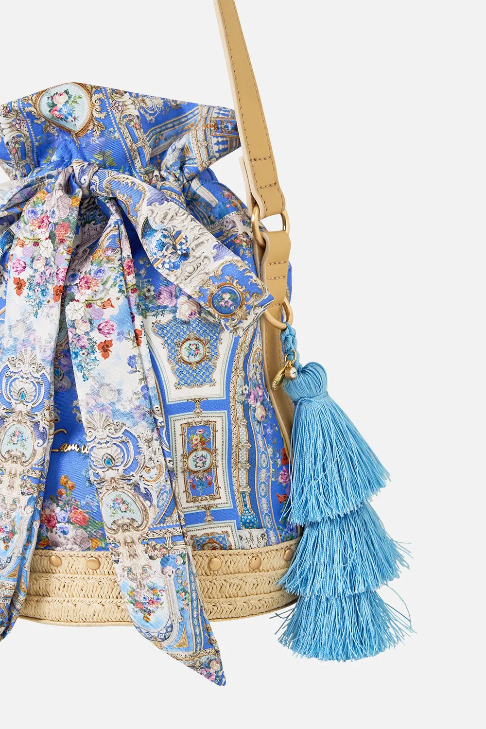 TIE TOP BUCKET BAG WITH TASSELS OTTOMAN OPULENCE sold by Camilla product image thumbnail 4