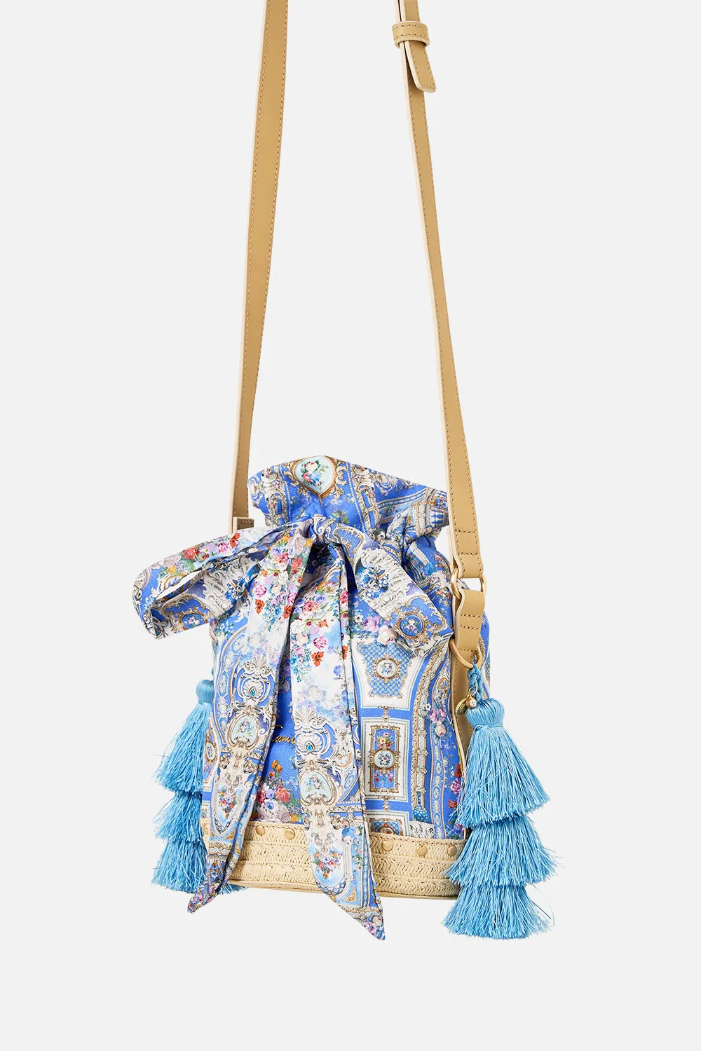 TIE TOP BUCKET BAG WITH TASSELS OTTOMAN OPULENCE sold by Camilla product image thumbnail 3