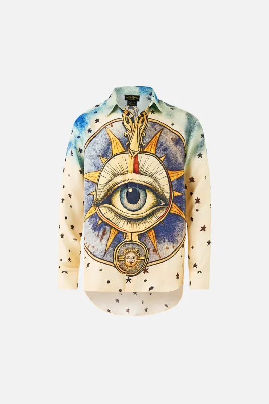 LONG SLEEVE HIDDEN PLACKET SHIRT HOUSE OF HOROSCOPES sold by Camilla