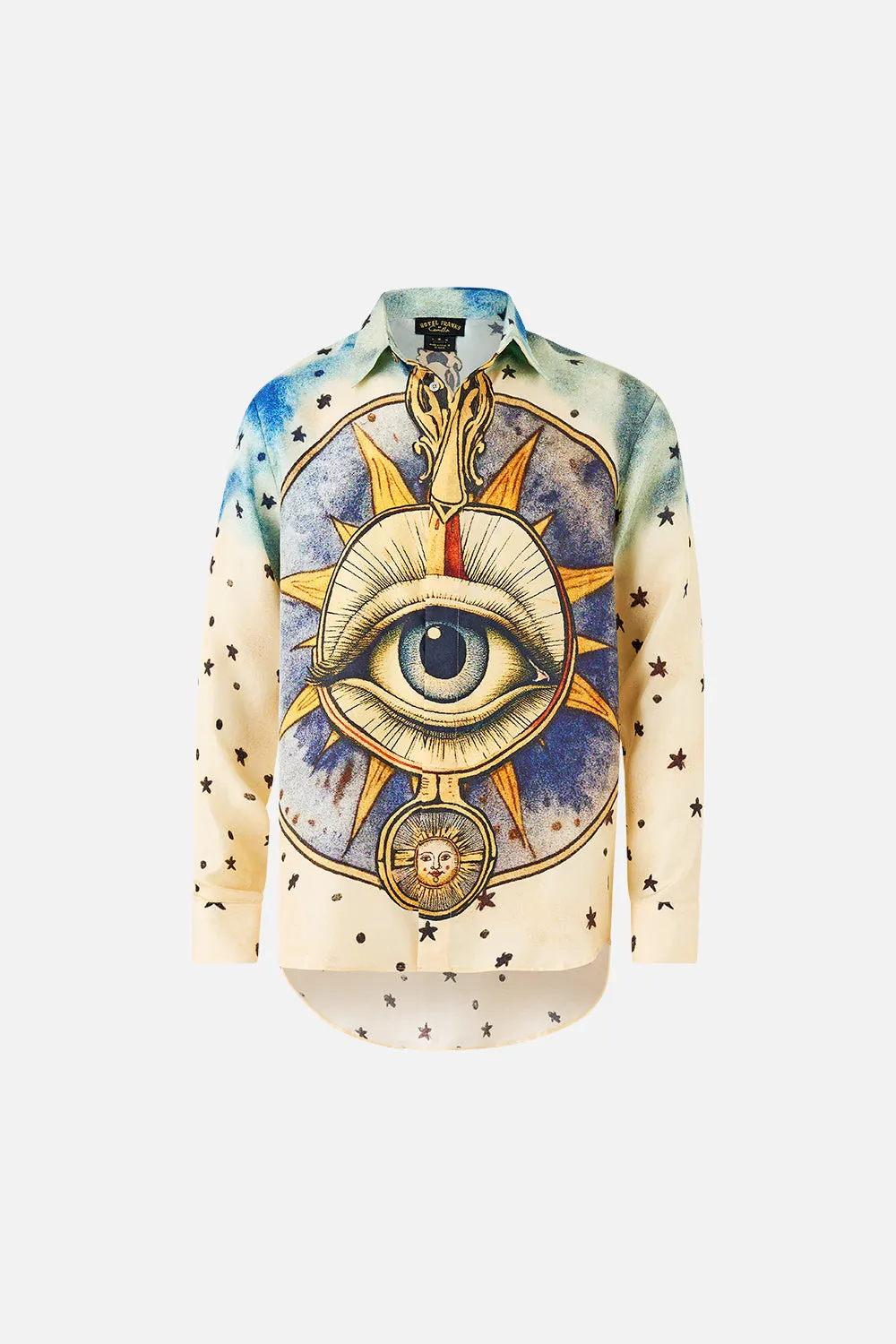 LONG SLEEVE HIDDEN PLACKET SHIRT HOUSE OF HOROSCOPES sold by Camilla