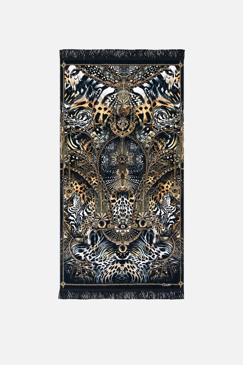 BEACH TOWEL WITH FRINGE FELINE FOLKLORE sold by Camilla product image thumbnail 2