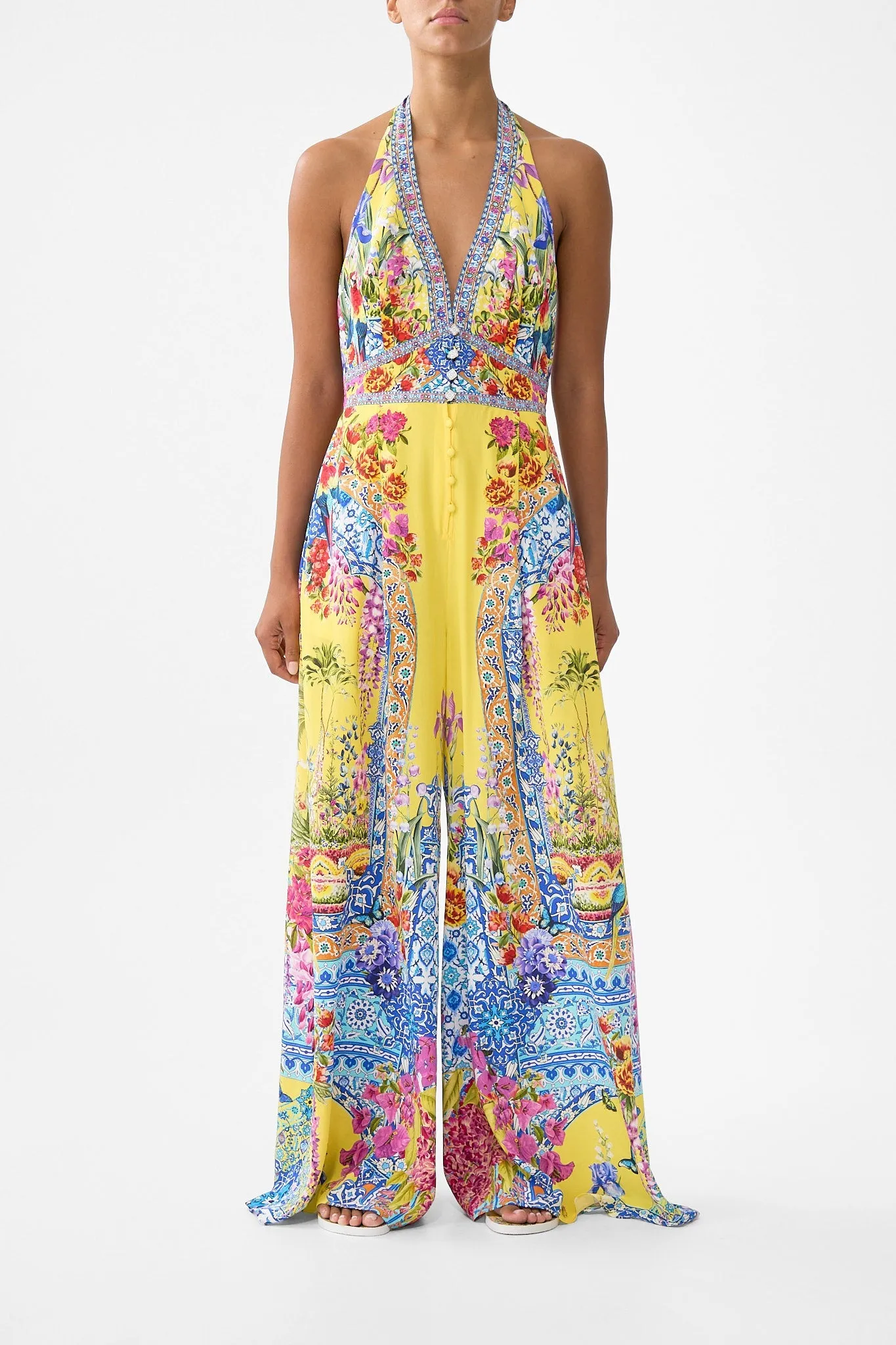 HALTERNECK JUMPSUIT WITH TIE NECK SULTANAHMET SUMMER sold by Camilla