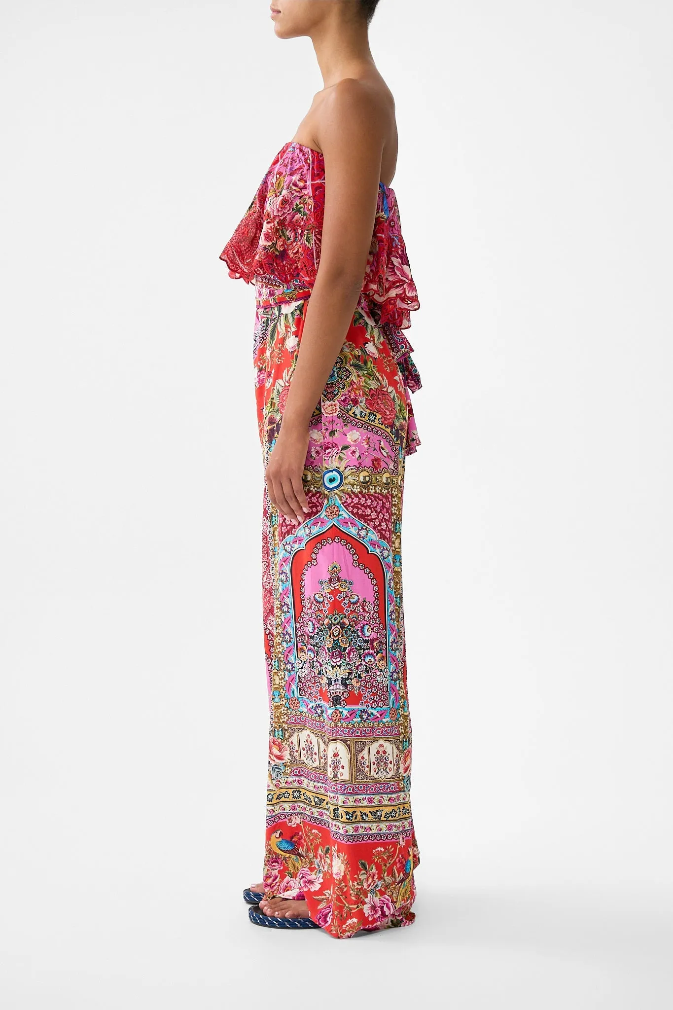 STRAPLESS JUMPSUIT WITH FRILL HEIRLOOM EMPIRE sold by Camilla product image thumbnail 3