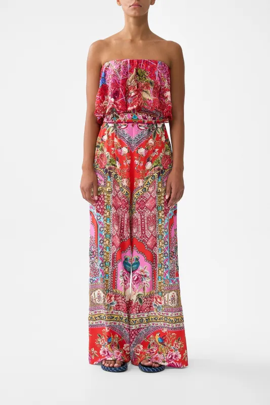 STRAPLESS JUMPSUIT WITH FRILL HEIRLOOM EMPIRE sold by Camilla