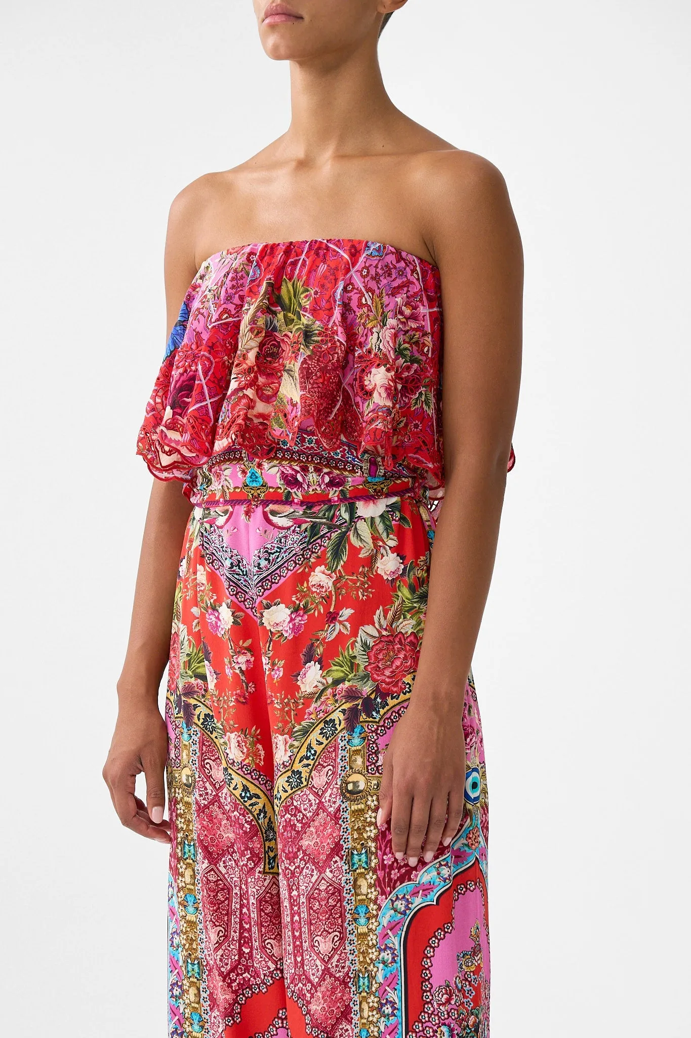 STRAPLESS JUMPSUIT WITH FRILL HEIRLOOM EMPIRE sold by Camilla product image thumbnail 4