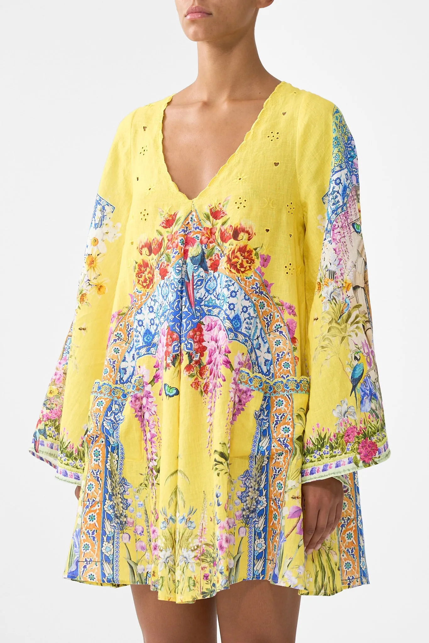 POCKET DRESS WITH LOW BACK & WIDE SLEEVES SULTANAHMET SUMMER sold by Camilla product image thumbnail 5