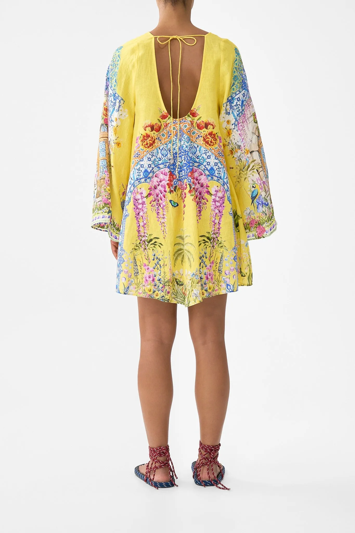 POCKET DRESS WITH LOW BACK & WIDE SLEEVES SULTANAHMET SUMMER sold by Camilla product image thumbnail 2