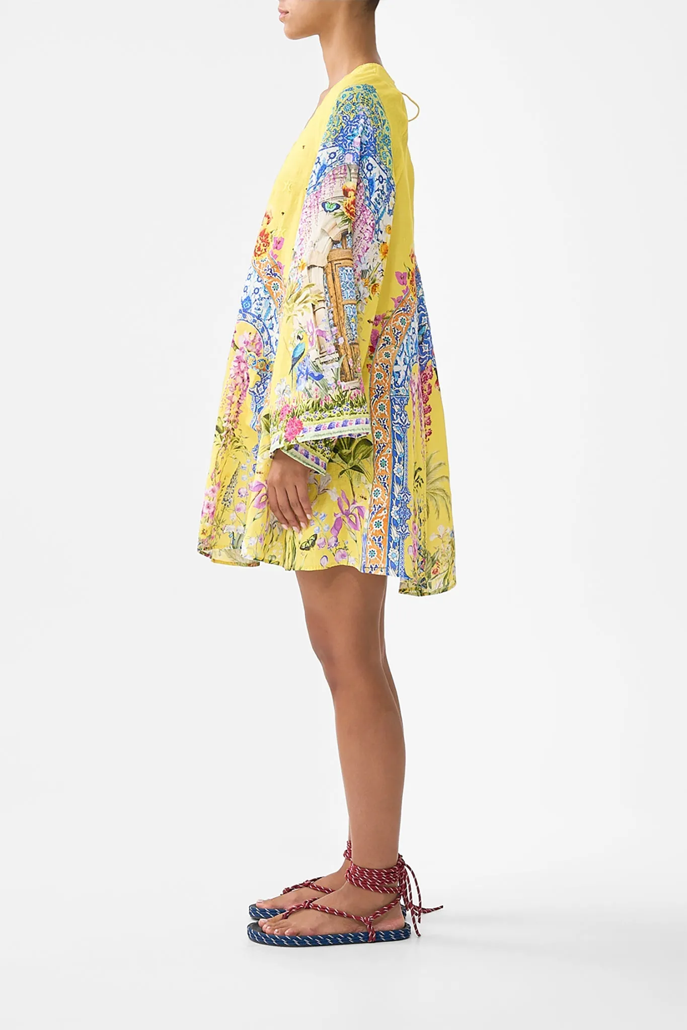 POCKET DRESS WITH LOW BACK & WIDE SLEEVES SULTANAHMET SUMMER sold by Camilla product image thumbnail 4