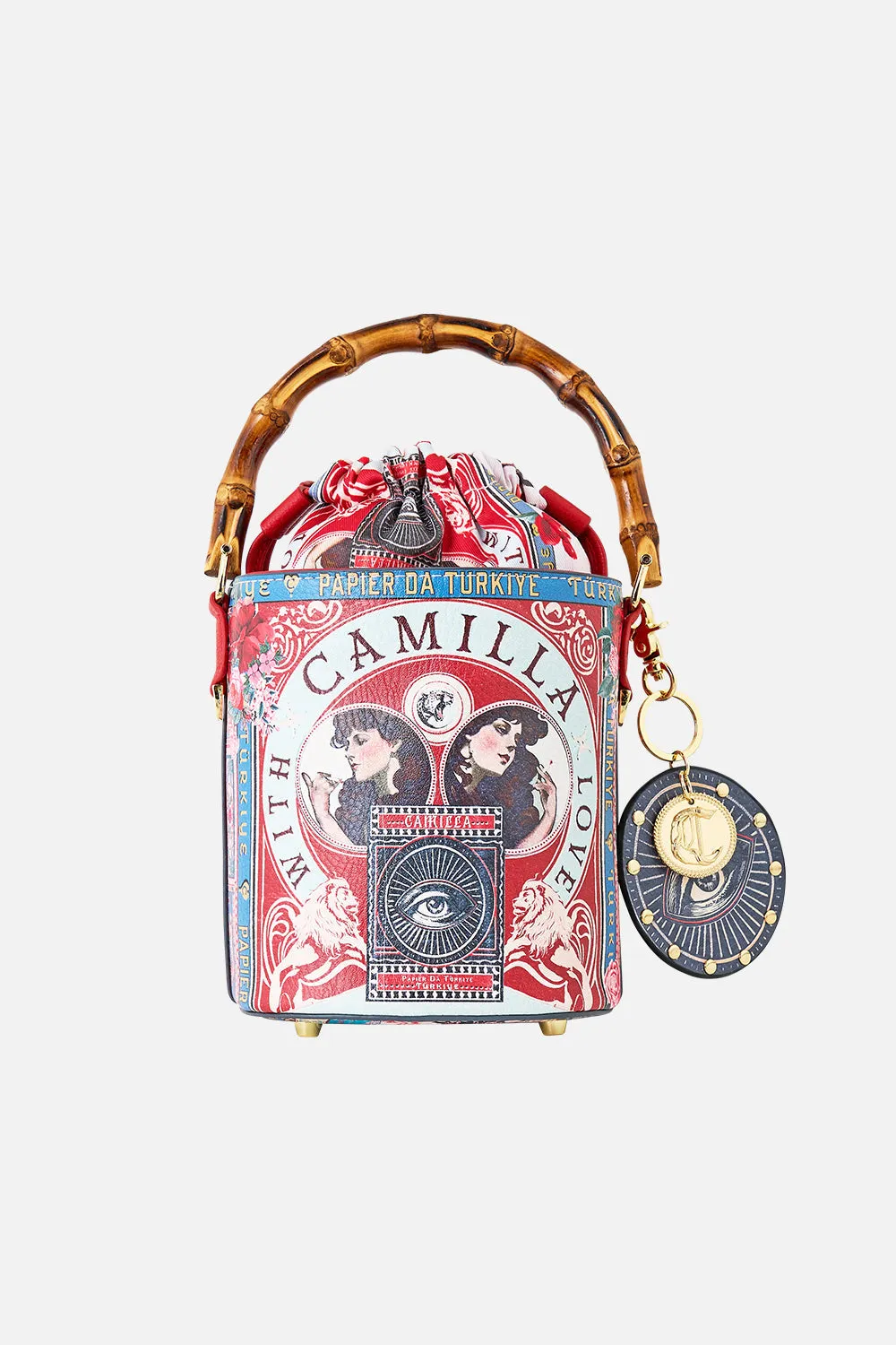 DRAWSTRING BUCKET BAG WITH KEYRING HIGH CLASS HOOKAH sold by Camilla