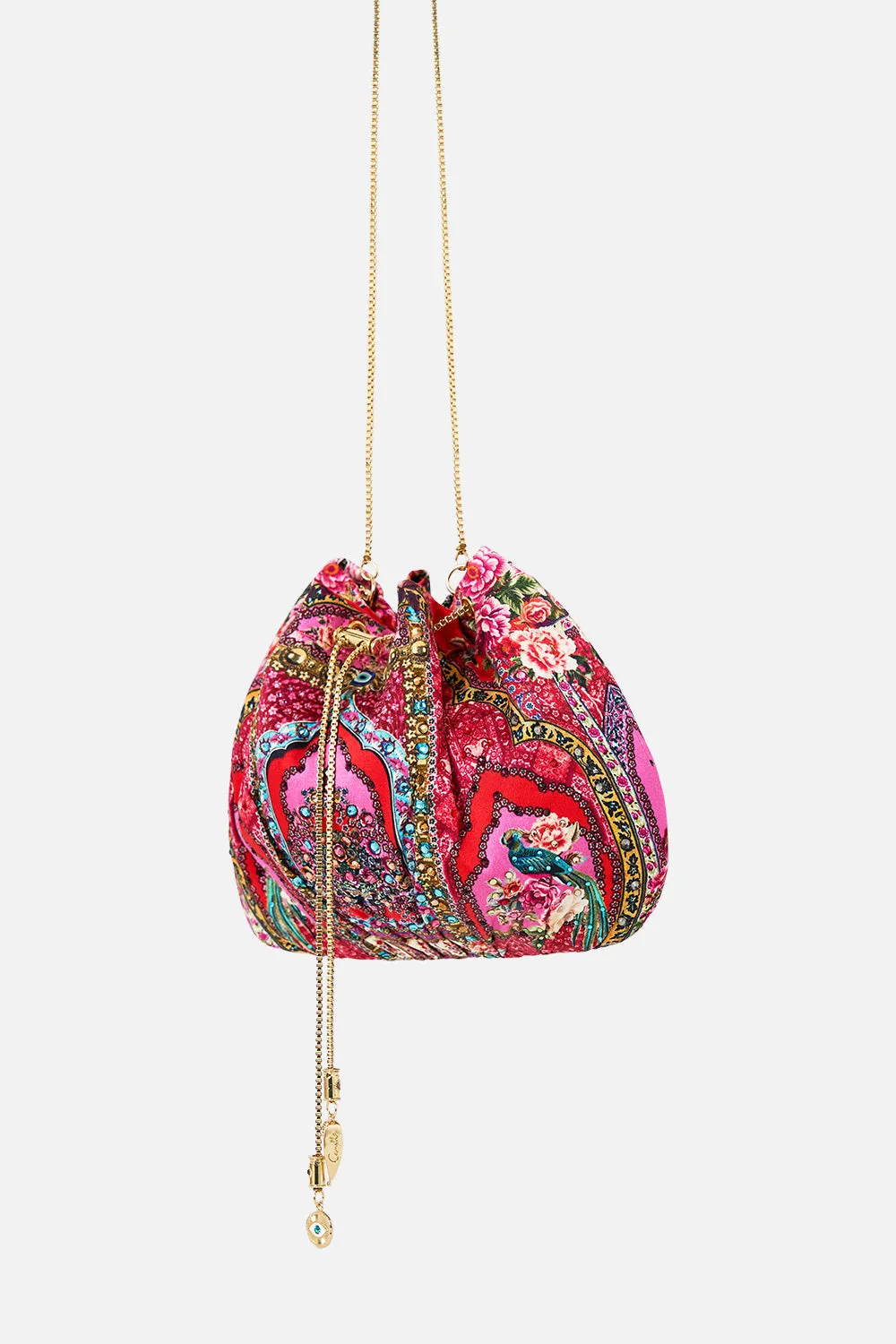 DRAWSTRING POUCH BAG WITH CHAIN STRAP HEIRLOOM EMPIRE sold by Camilla product image thumbnail 3