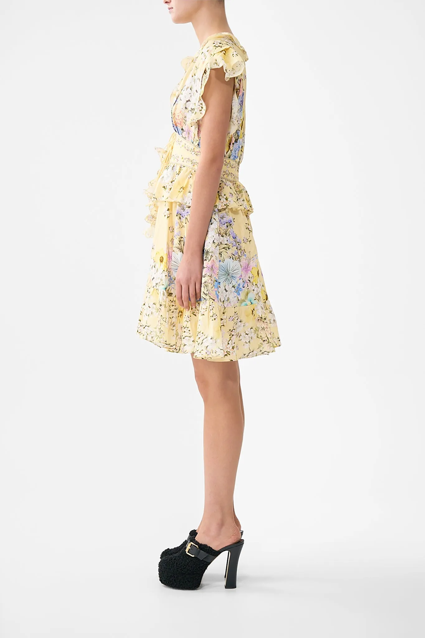 WAISTED SHORT DRESS WITH RUFFLE DETAILS DARLING BUDS sold by Camilla product image thumbnail 4