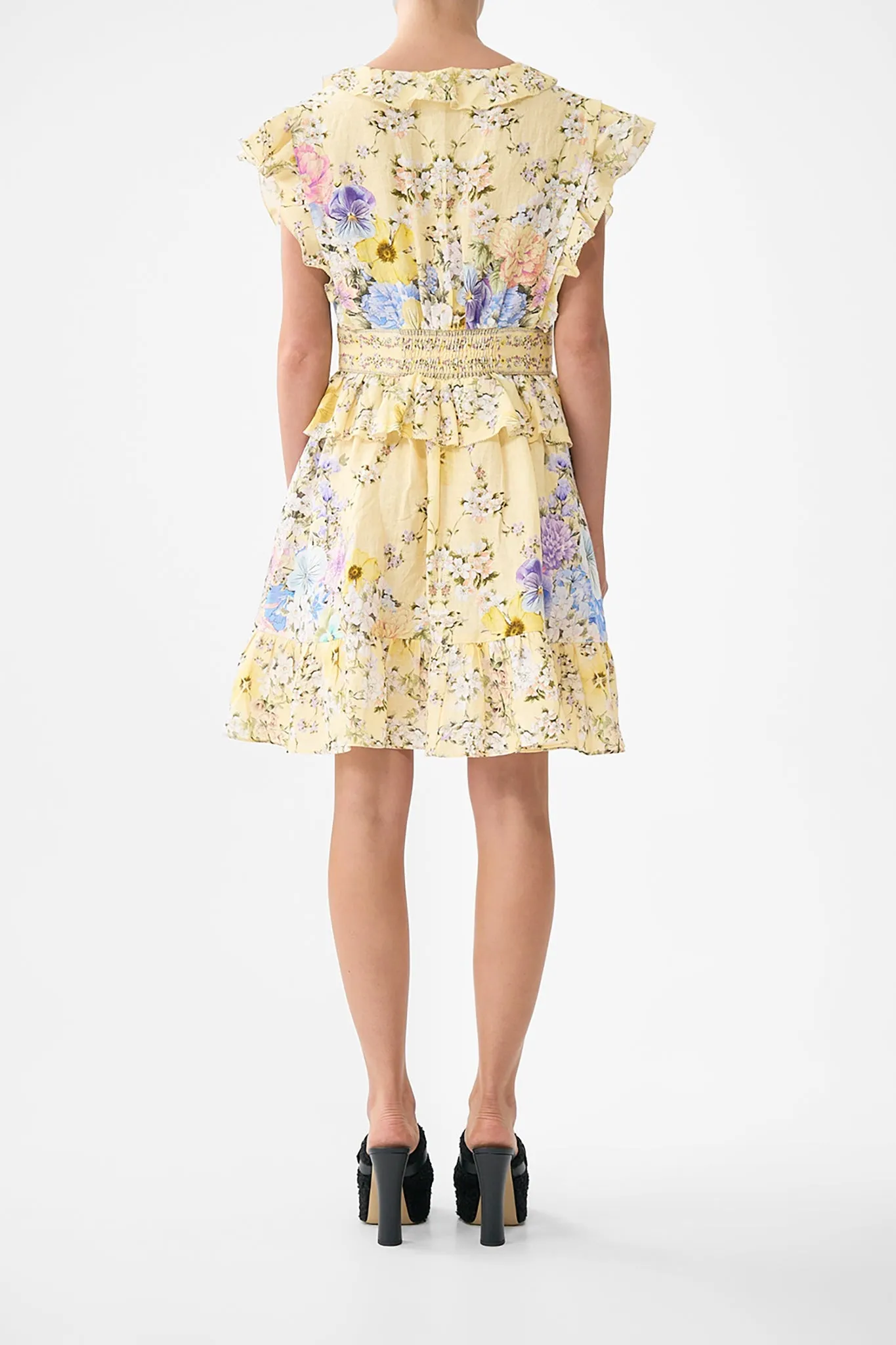 WAISTED SHORT DRESS WITH RUFFLE DETAILS DARLING BUDS sold by Camilla product image thumbnail 2