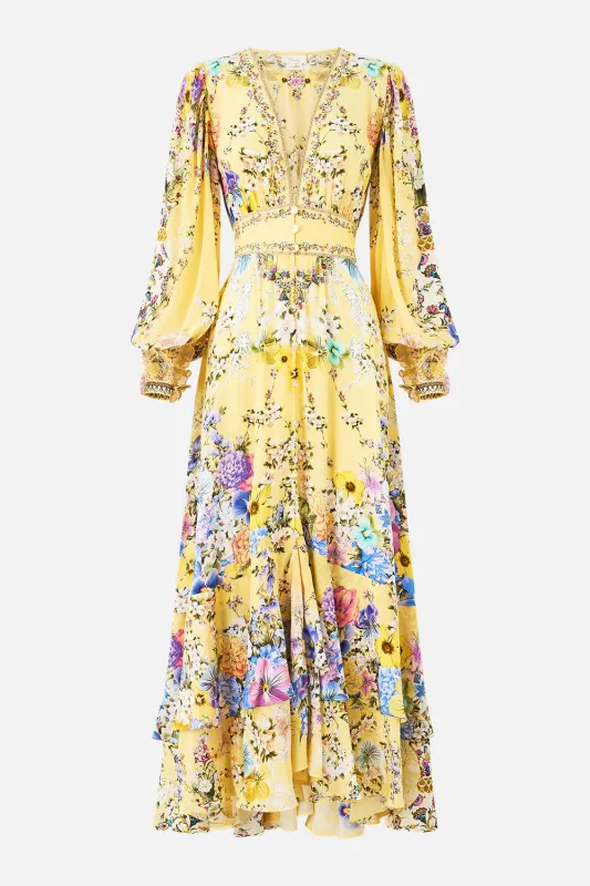 LONG BUTTON FRONT DRESS DARLING BUDS sold by Camilla