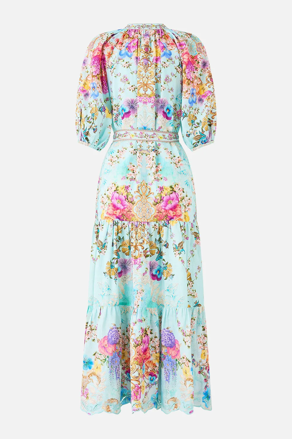 PUFF SLEEVE MIDI SHIRT DRESS WITH TIE BAZAAR BLOOMS sold by Camilla product image thumbnail 2