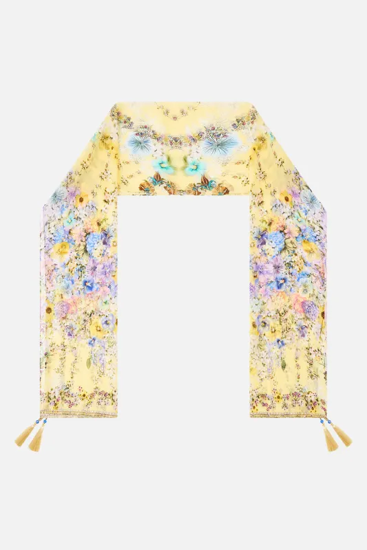 LONG SILK CRINKLE CHIFFON SCARF DARLING BUDS sold by Camilla