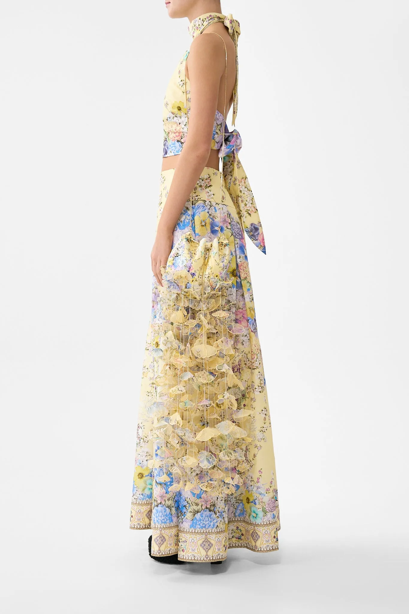 DRAWSTRING POUCH BAG WITH FLORAL FRINGE DARLING BUDS sold by Camilla product image thumbnail 5