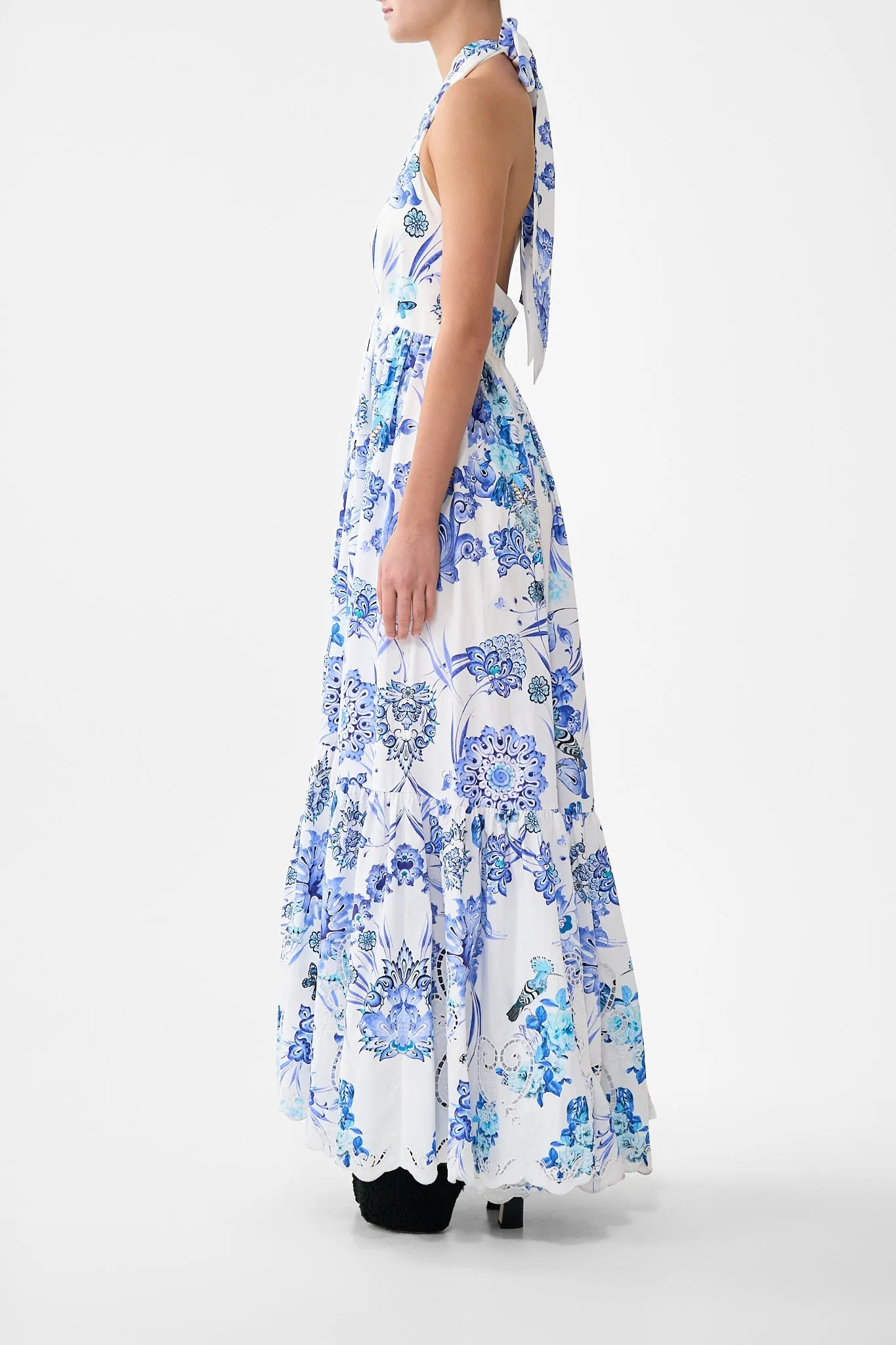 RUFFLE HEM HALTER DRESS ALL ABOUT THAT LACE sold by Camilla product image thumbnail 4