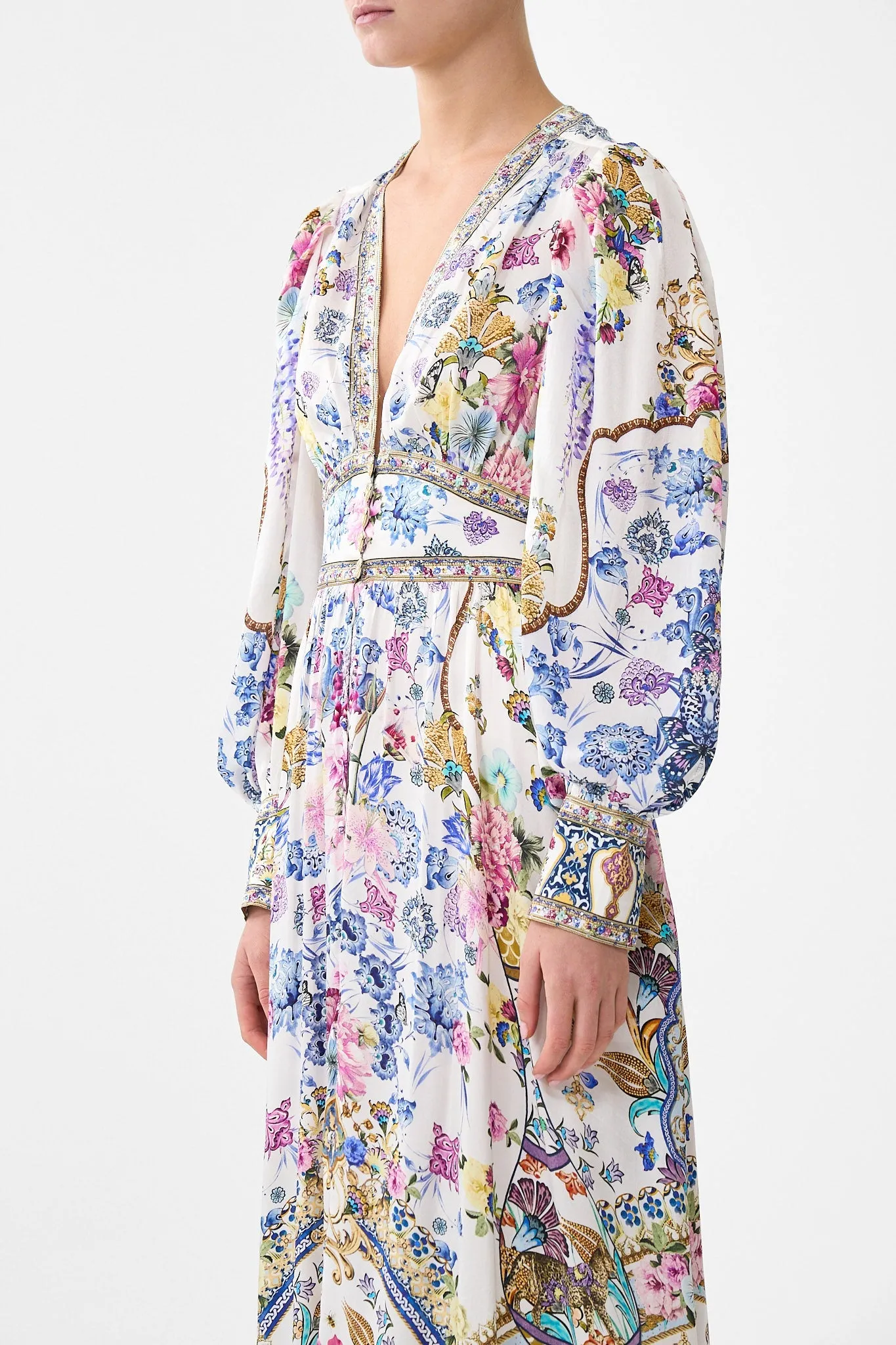 SHAPED WAISTBAND DRESS WITH GATHERED SLEEVES ALL ABOUT THAT LACE sold by Camilla product image thumbnail 5