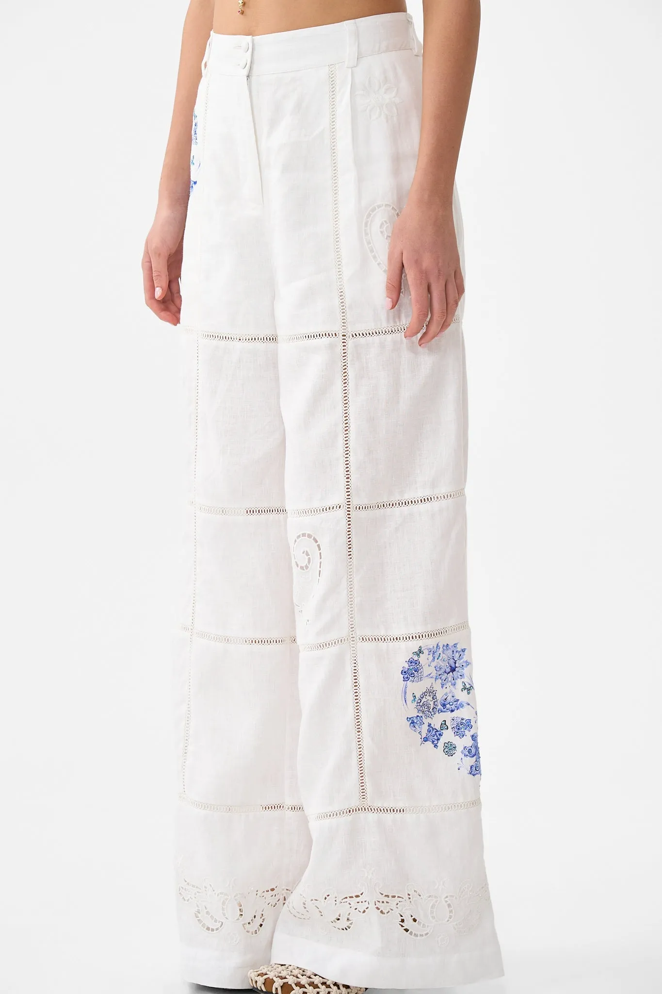 WIDE LEG WAISTED PANT ALL ABOUT THAT LACE sold by Camilla product image thumbnail 5