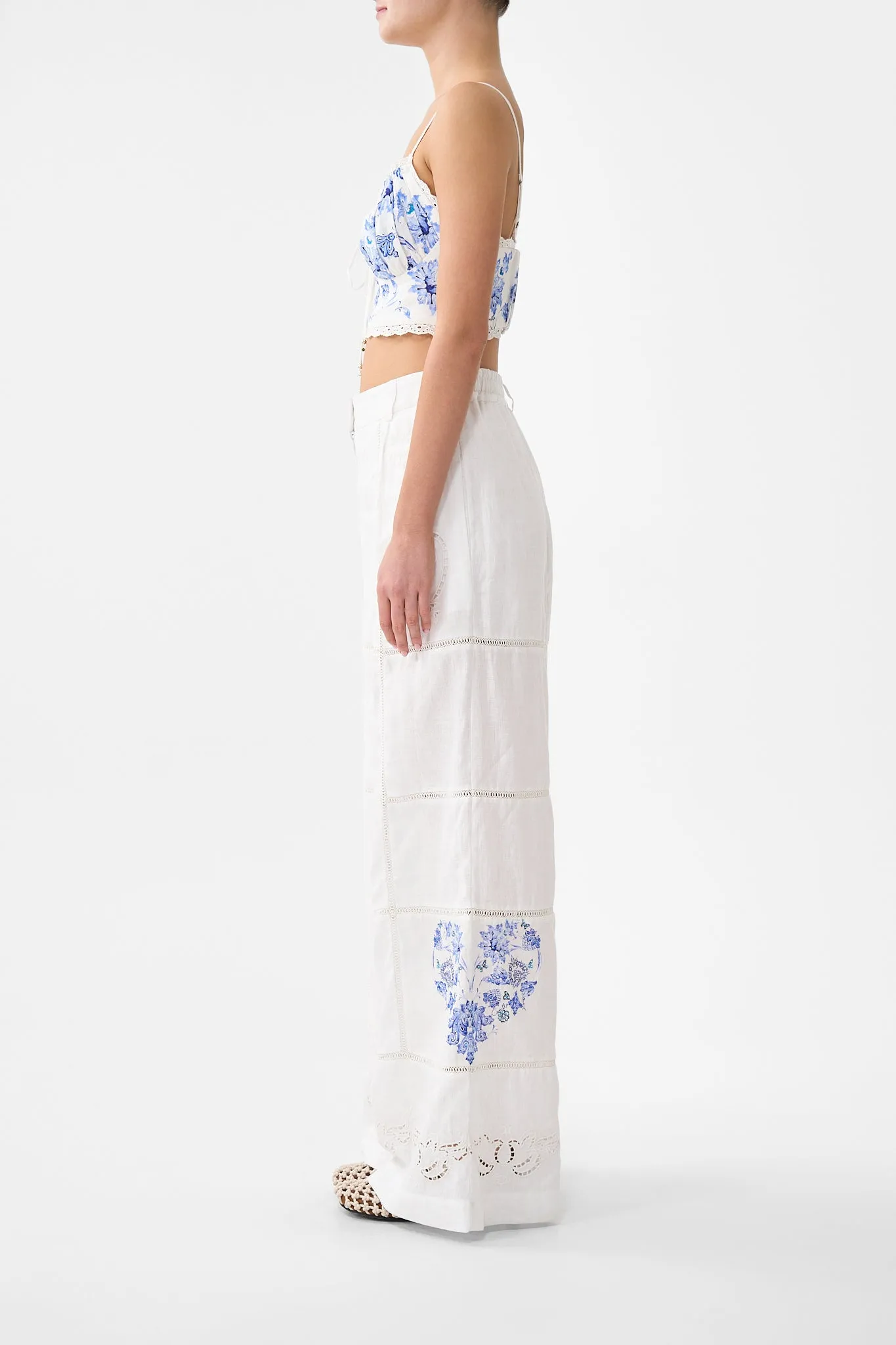 WIDE LEG WAISTED PANT ALL ABOUT THAT LACE sold by Camilla product image thumbnail 3