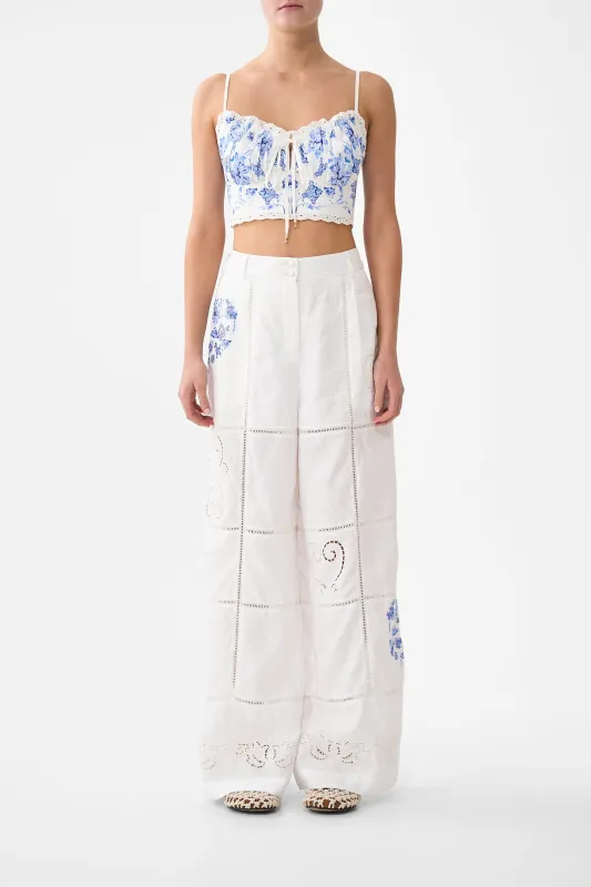 WIDE LEG WAISTED PANT ALL ABOUT THAT LACE sold by Camilla