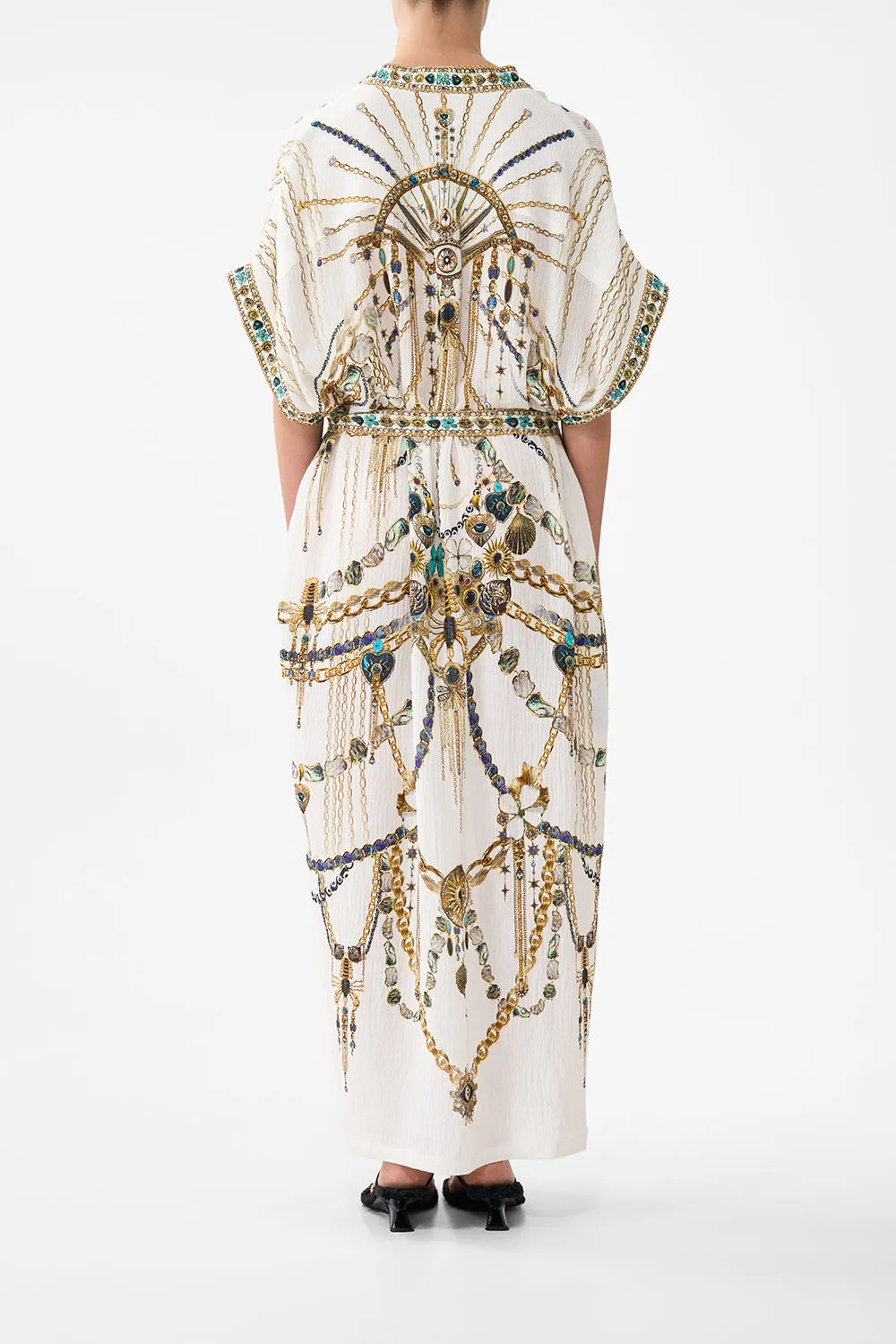 SHORT SLEEVE KAFTAN WITH TIE WAIST CHAIN GANG sold by Camilla product image thumbnail 2