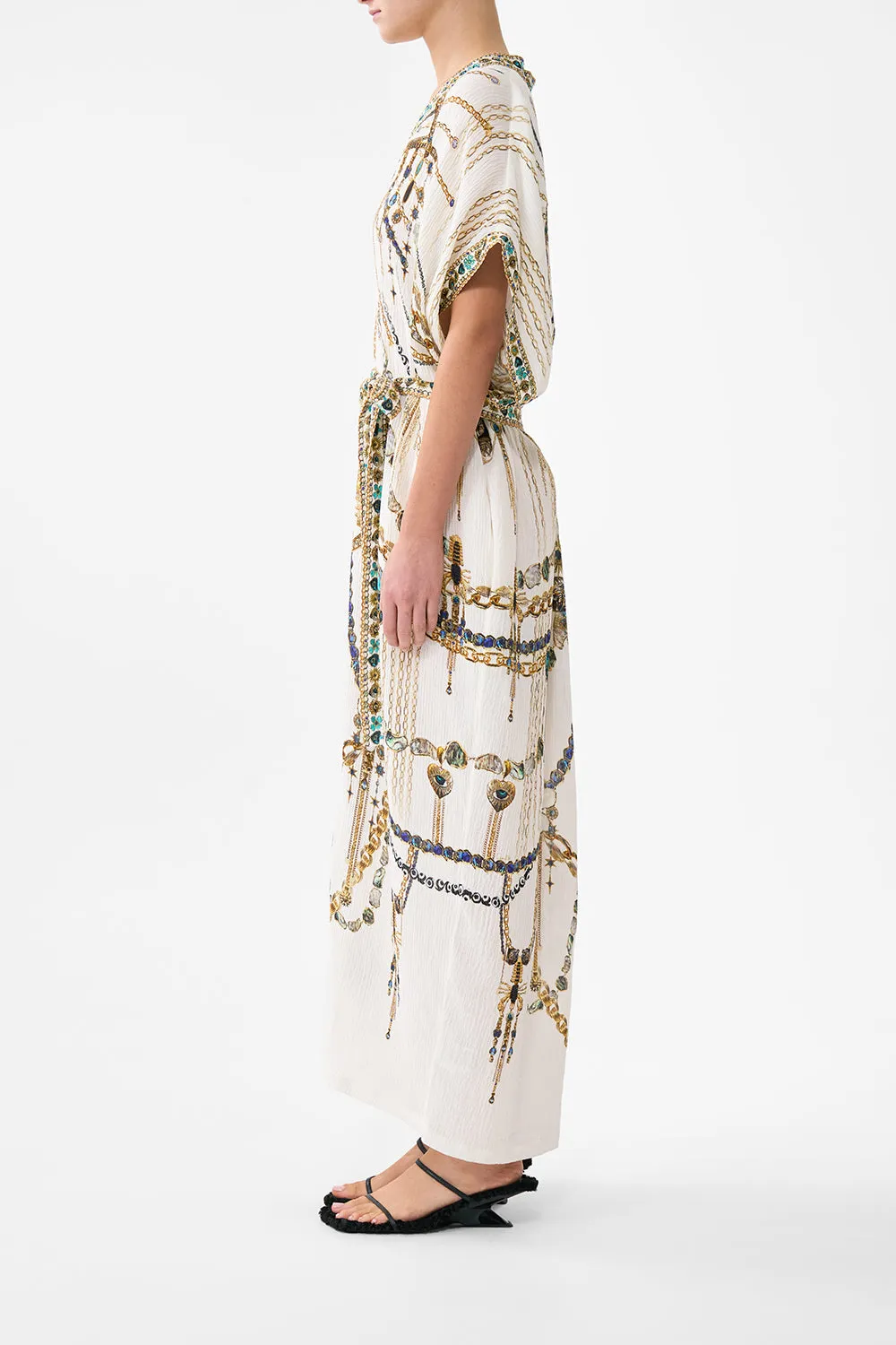 SHORT SLEEVE KAFTAN WITH TIE WAIST CHAIN GANG sold by Camilla product image thumbnail 3