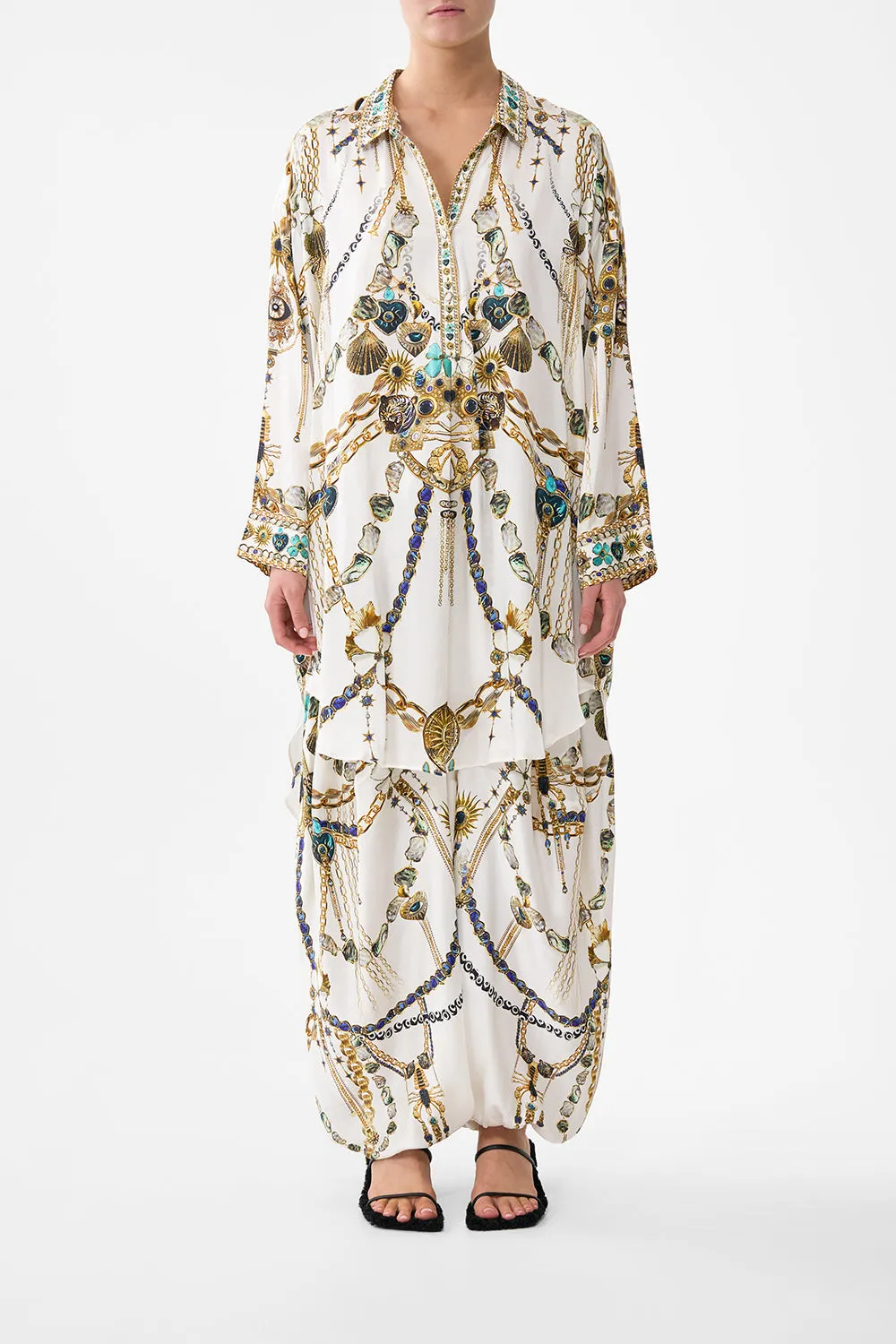 RELAXED HIGH LOW SHIRT DRESS CHAIN GANG sold by Camilla