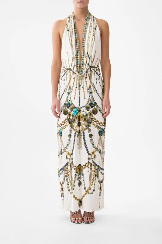 DEEP COWL PLUNGE DRESS CHAIN GANG sold by Camilla